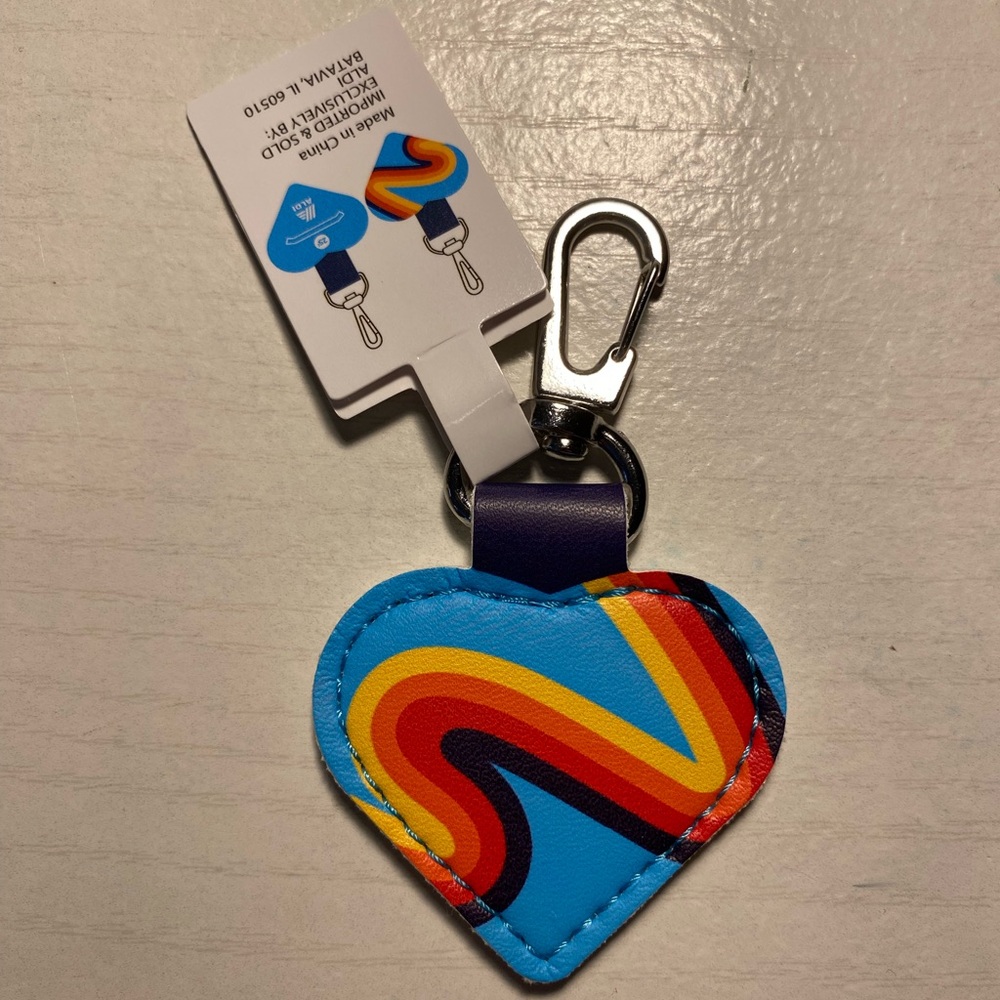Aldi heart keychain quarter keeper